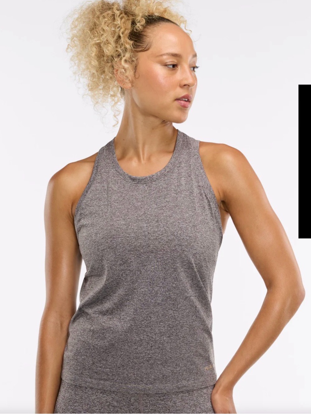 NWT Peloton Heathered Charcoal Racerback Tank size M/L